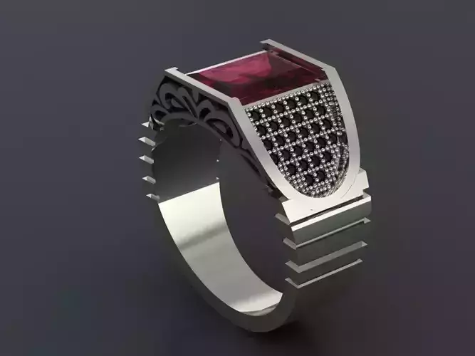 M07- Diamond ring 3D print model
