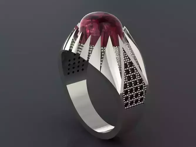 M09- Diamond ring 3D print model