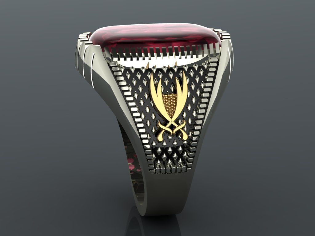 M10- Diamond ring 3D print model_4