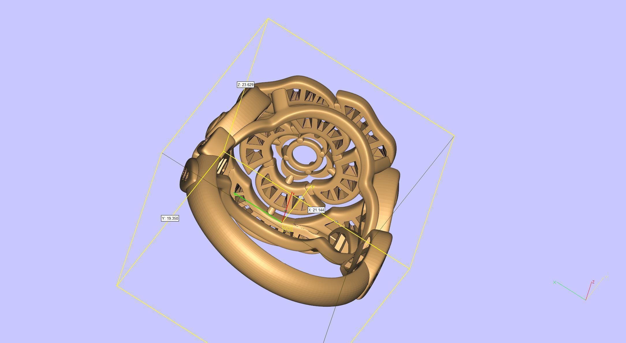 Flower ring 2 3D print model_10