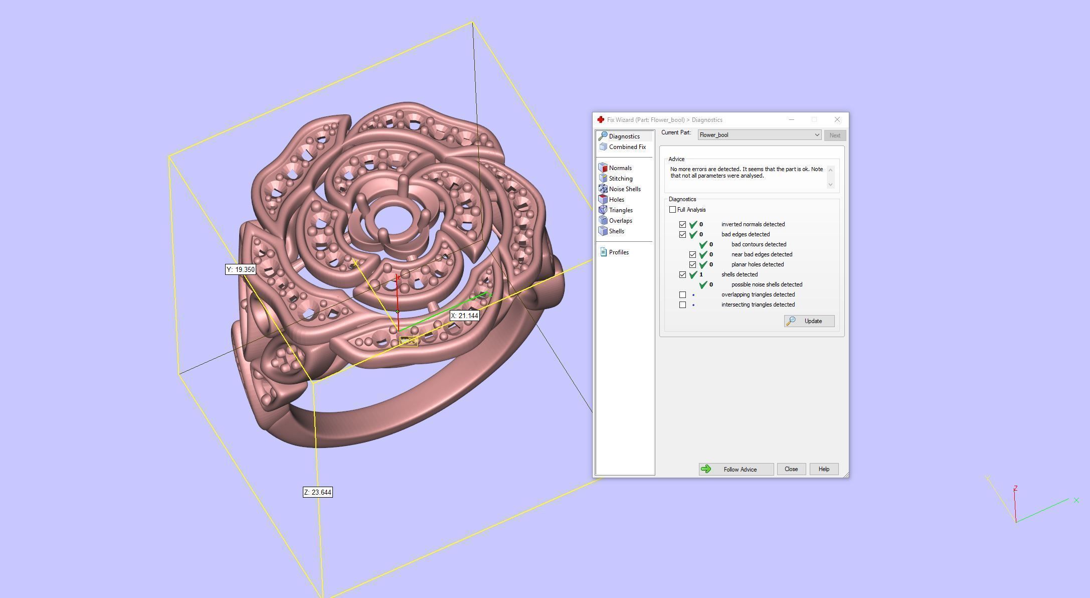 Flower ring 2 3D print model_4