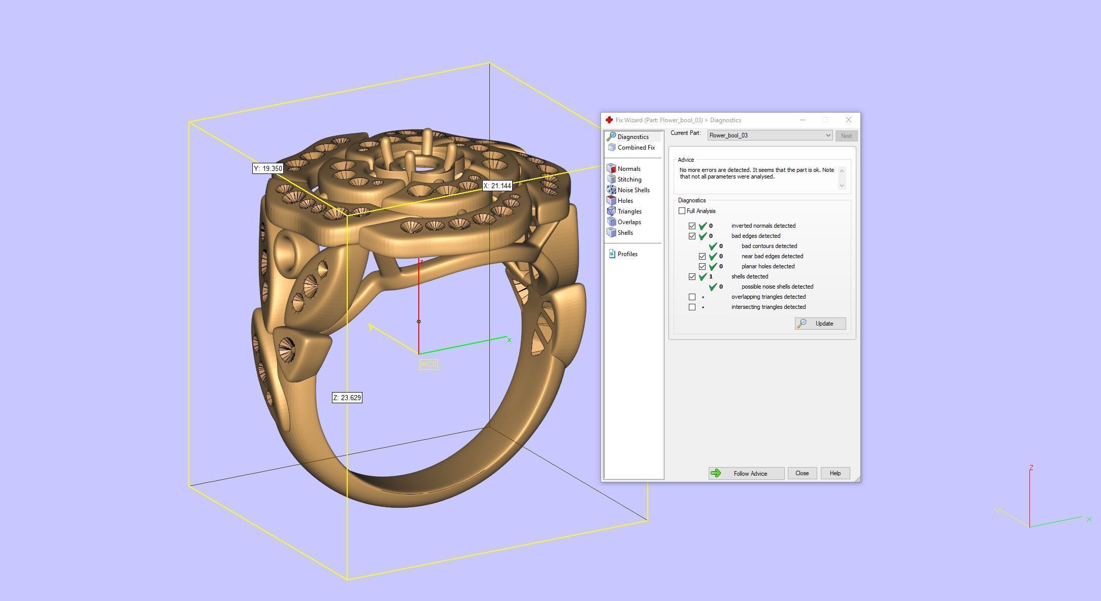 Flower ring 2 3D print model_9