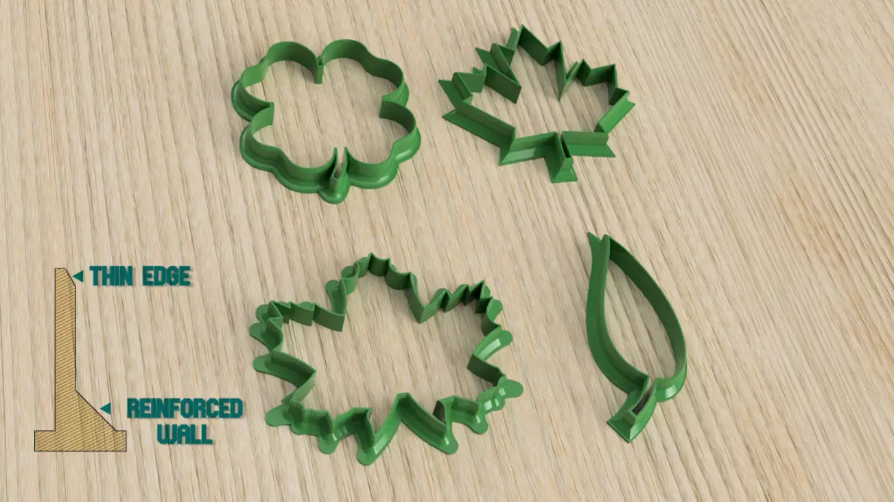 COOKIE CUTTER 4 LEAFS PACK 3D print model