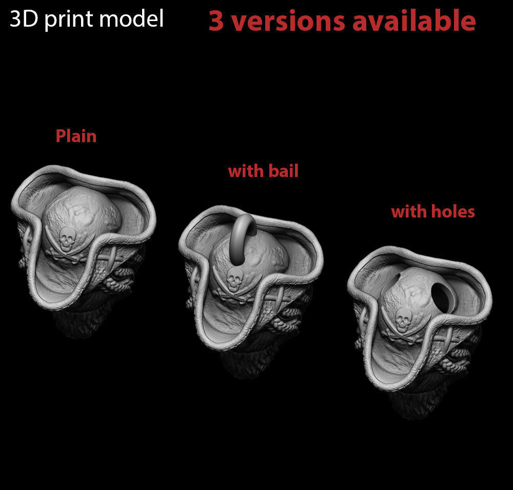 Animal pendant jewelry Pirate monkey vol2  3D print model_11