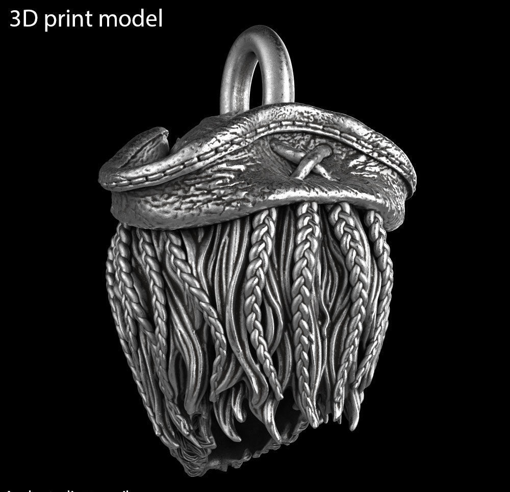 Animal pendant jewelry Pirate monkey vol2  3D print model_9