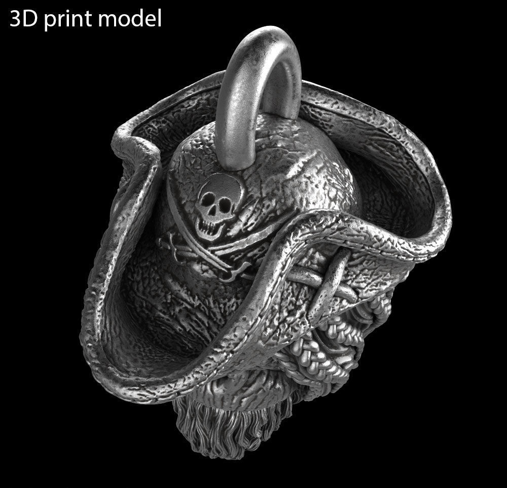 Animal pendant jewelry Pirate monkey vol2  3D print model_2