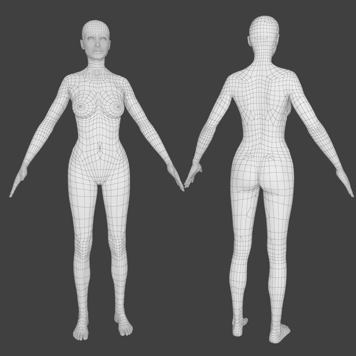 Rigged Adult Female Adriana 3D model_37
