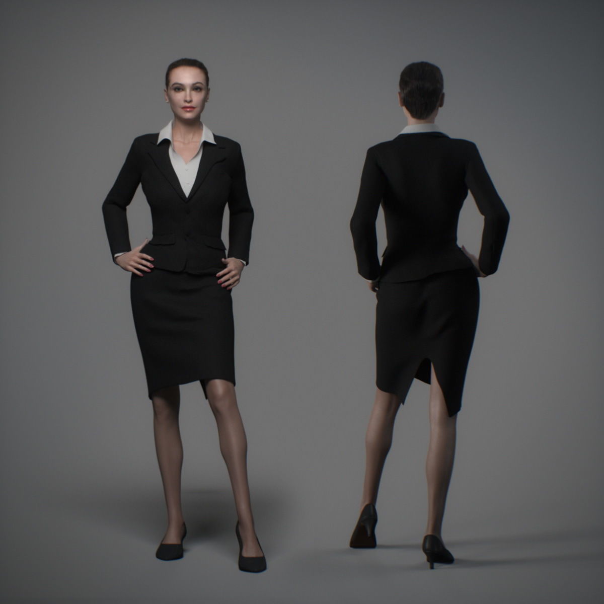 Rigged Adult Female Adriana 3D model_16