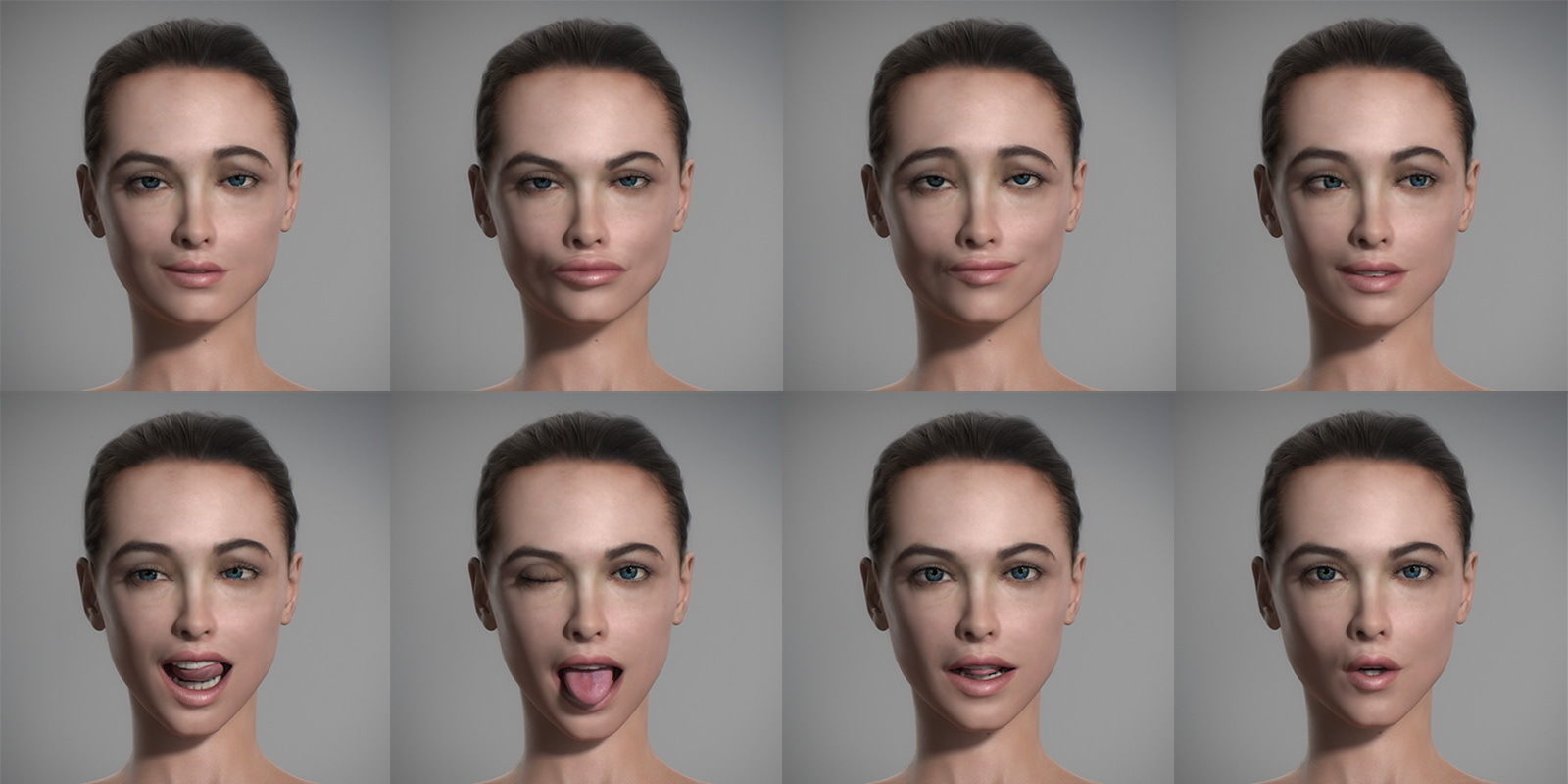Rigged Adult Female Adriana 3D model_34