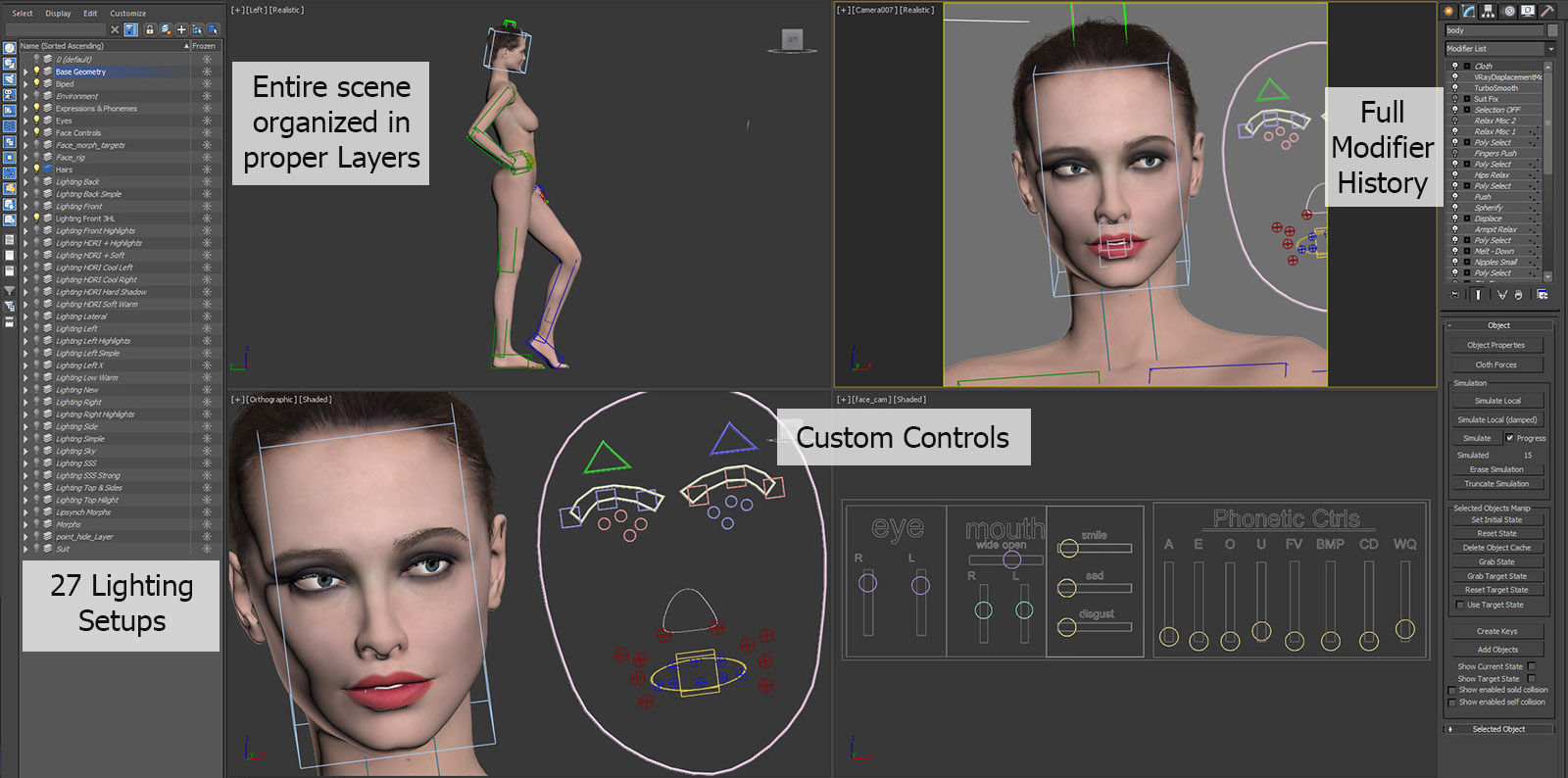 Rigged Adult Female Adriana 3D model_35