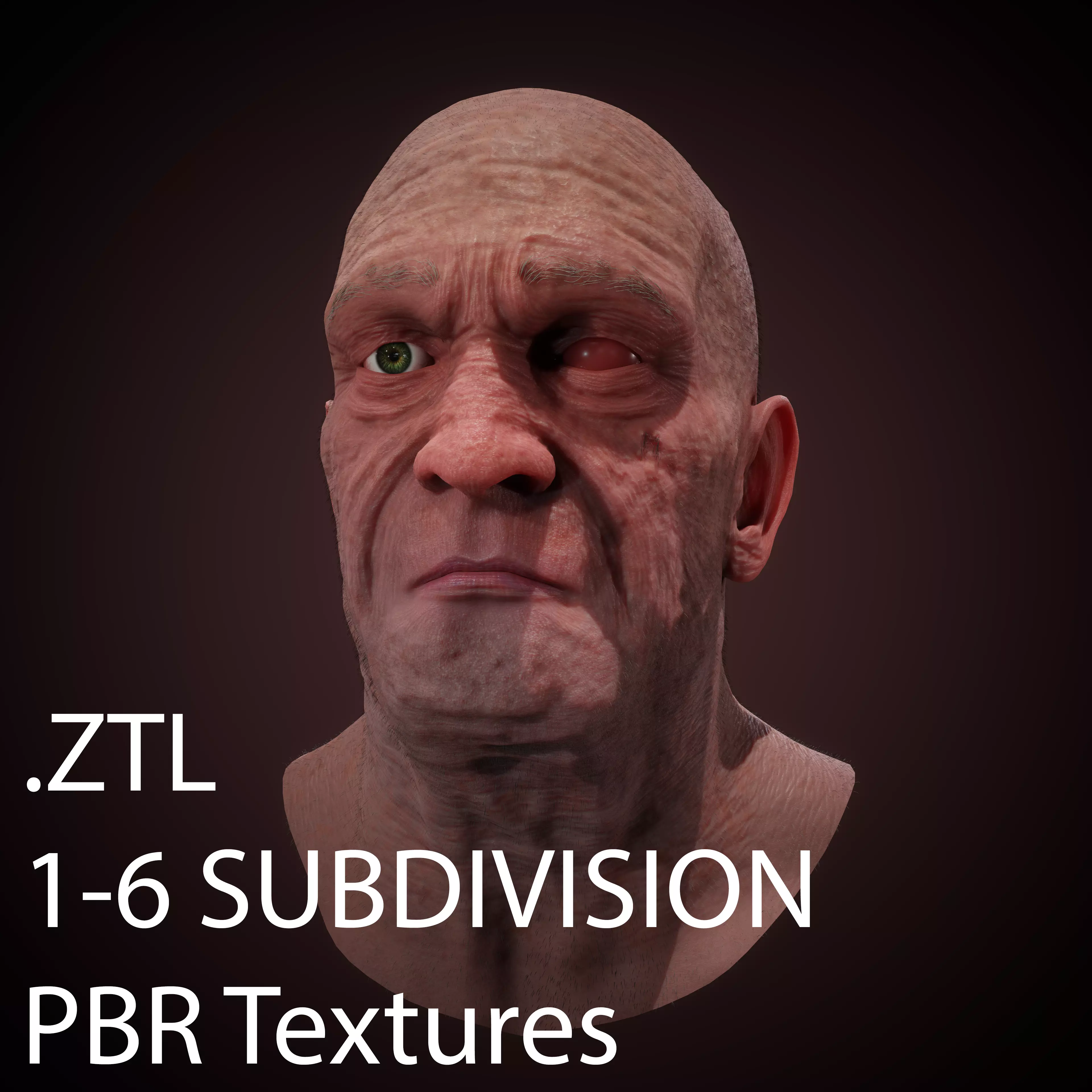 OldMan Low-poly 3D model