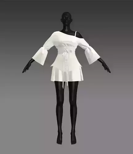 Corset off shoulder dress