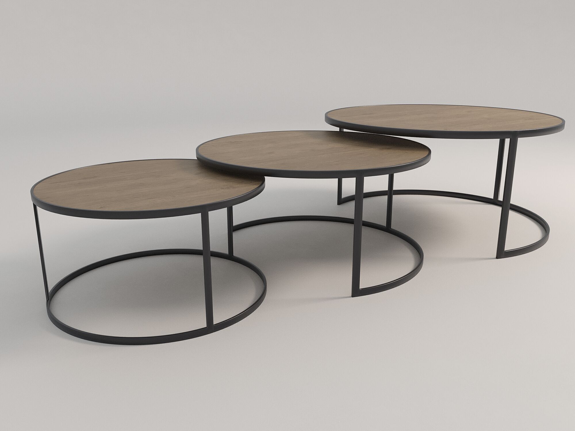 Yellow Sofas and Coffee Tables 3D model_4