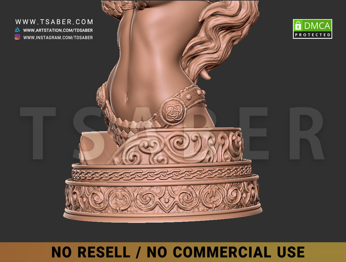 Red Sonja Bust 3D print model_19