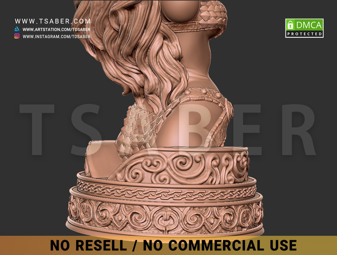 Red Sonja Bust 3D print model_20