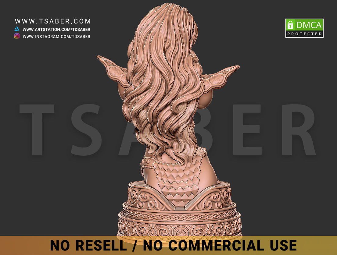 Red Sonja Bust 3D print model_14