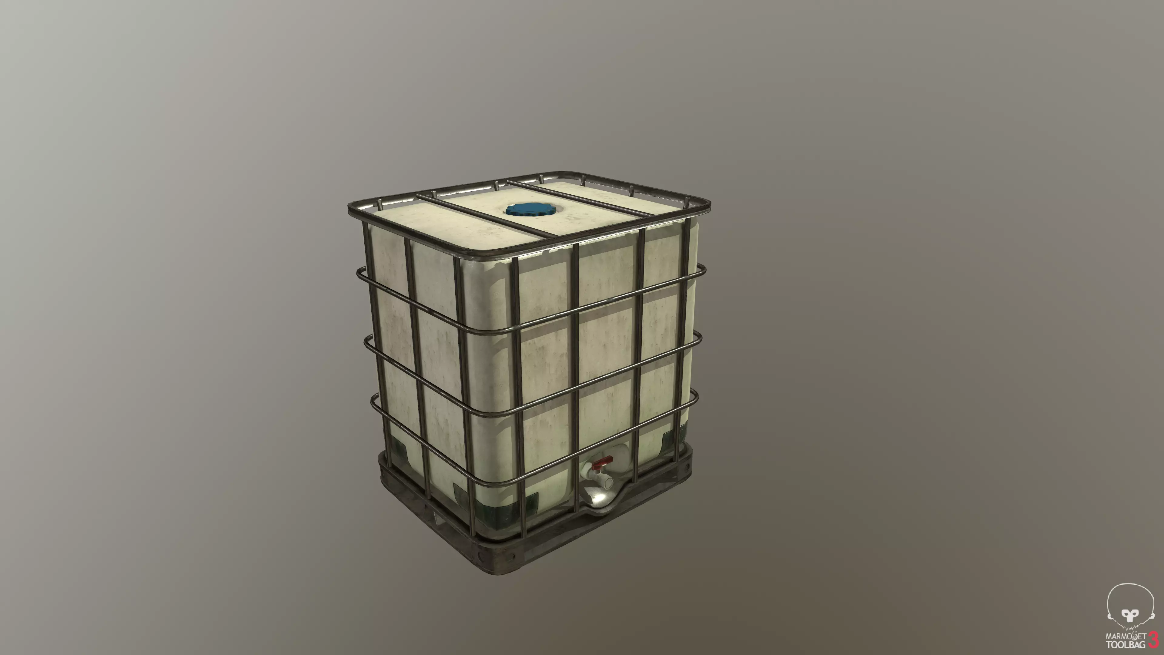 water tank Low-poly 3D model_0
