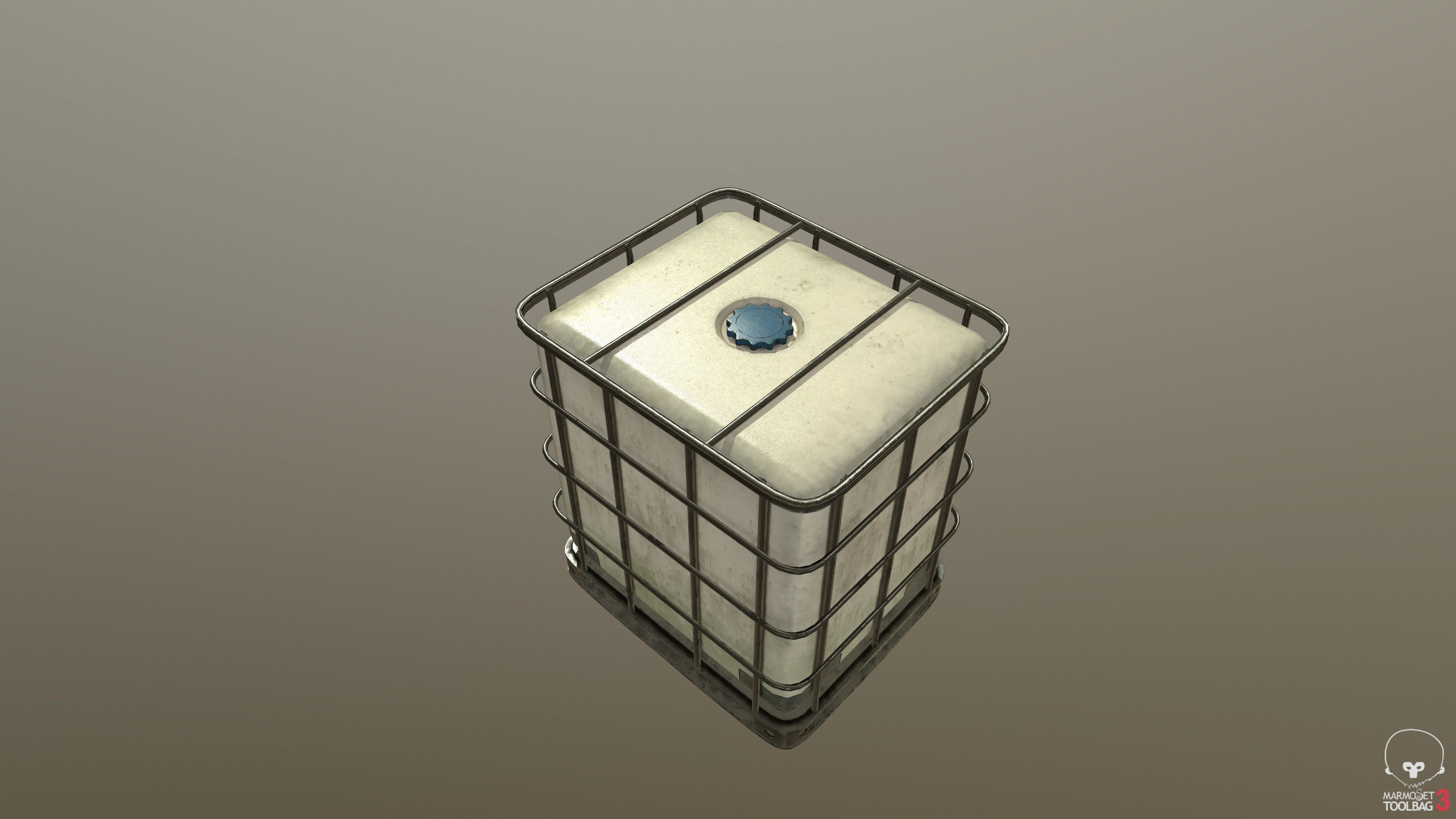water tank Low-poly 3D model_4