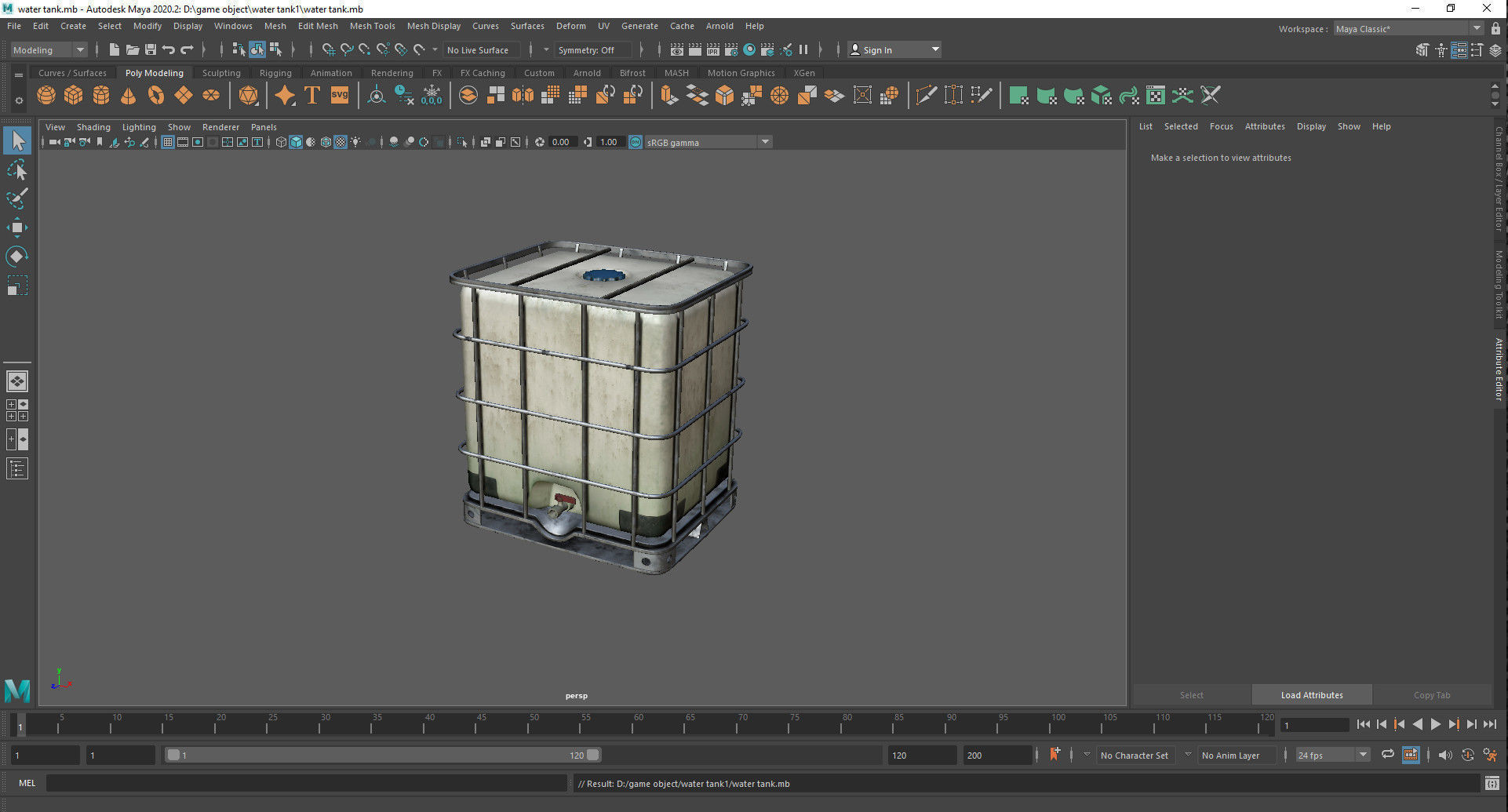 water tank Low-poly 3D model_8