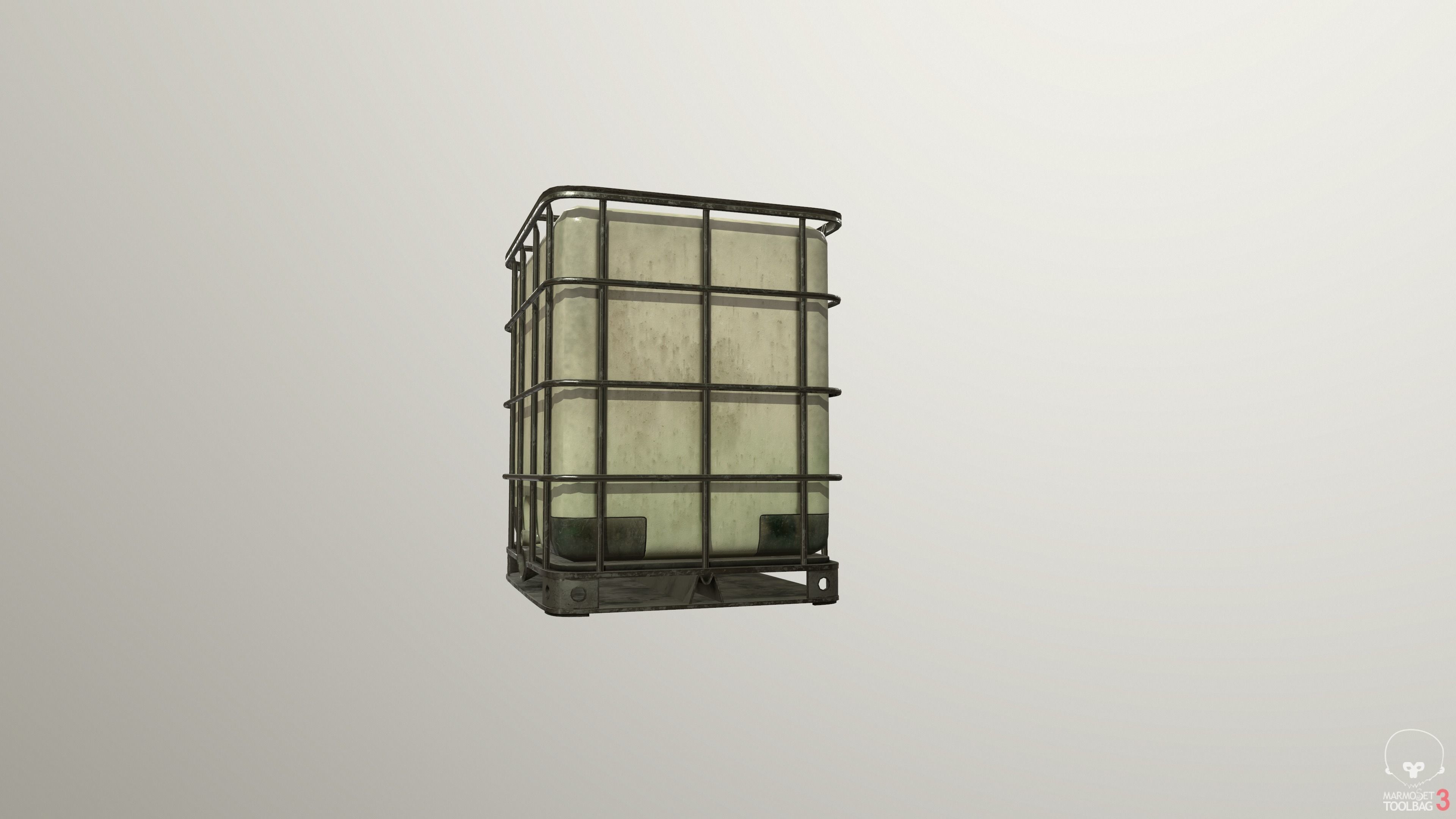 water tank Low-poly 3D model_7