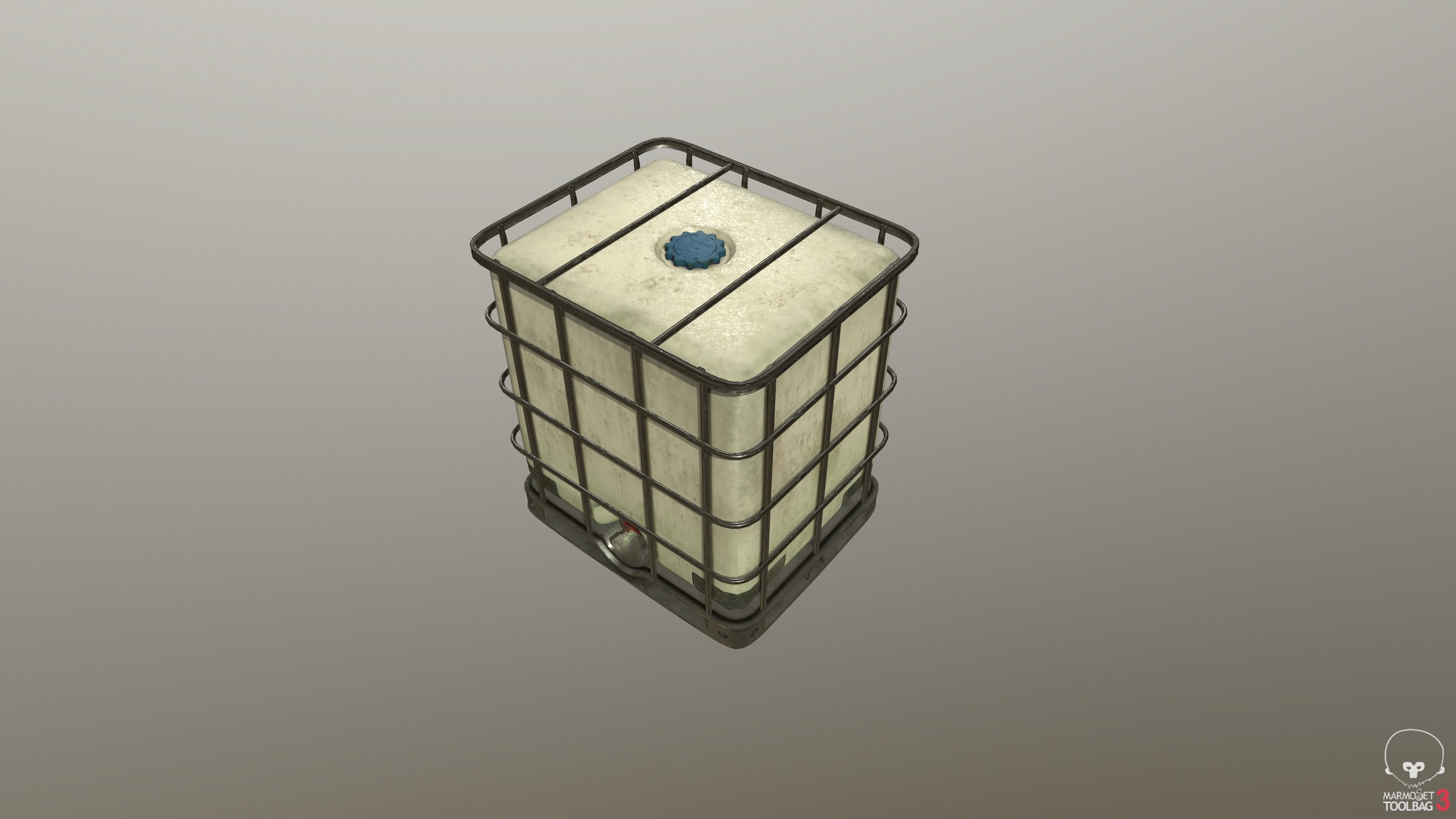 water tank Low-poly 3D model_2