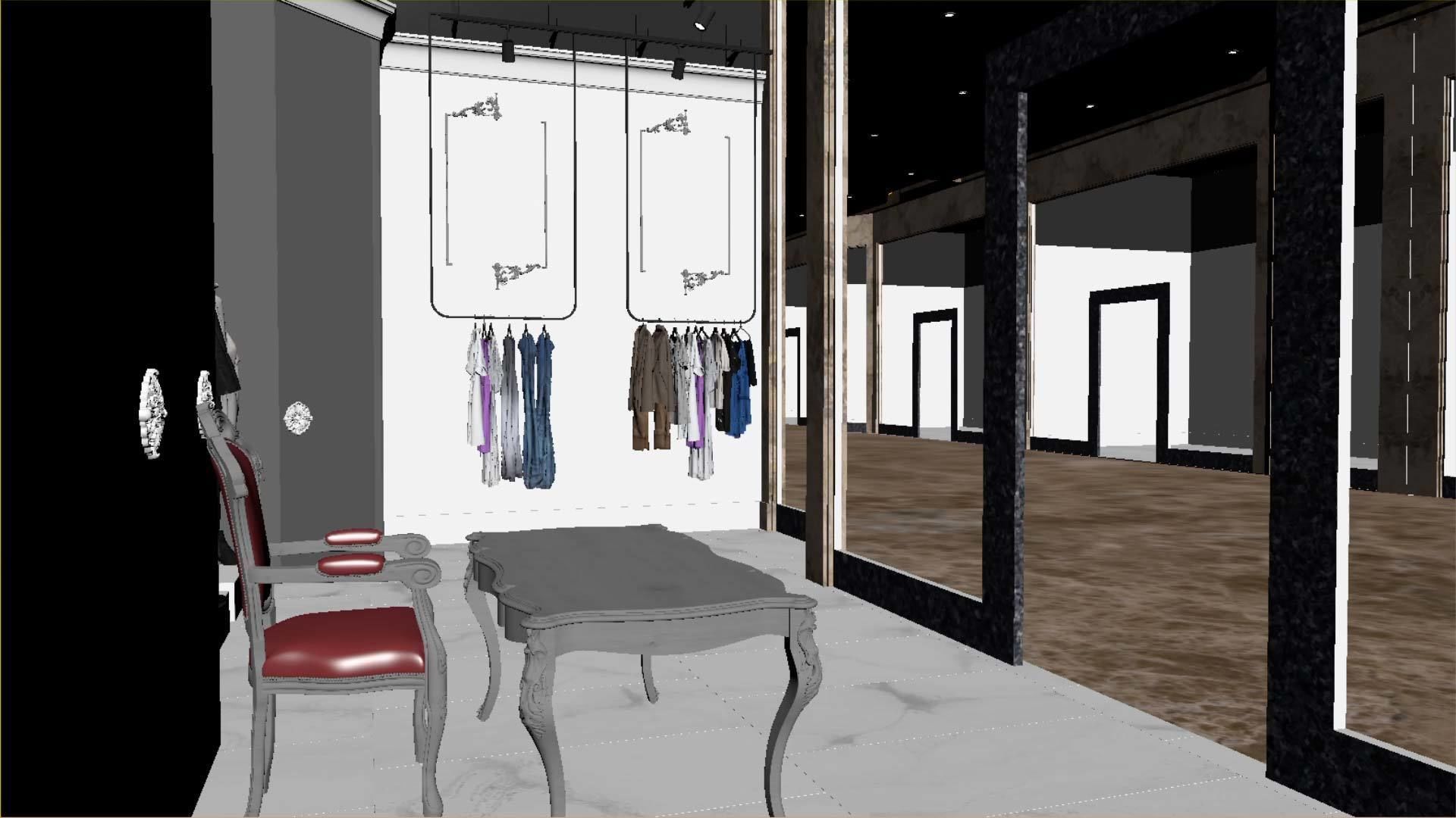 Boutique - Girls and women clothing store 3D model_21