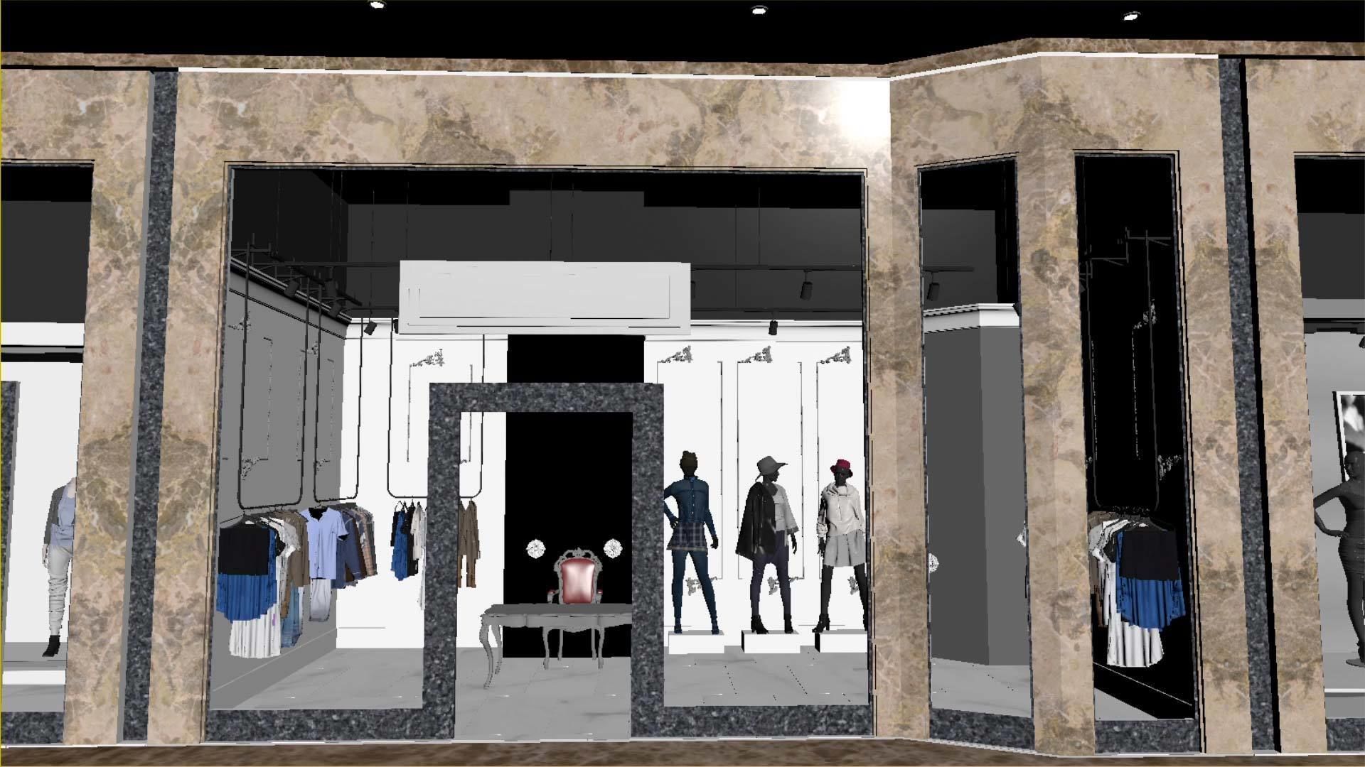 Boutique - Girls and women clothing store 3D model_11