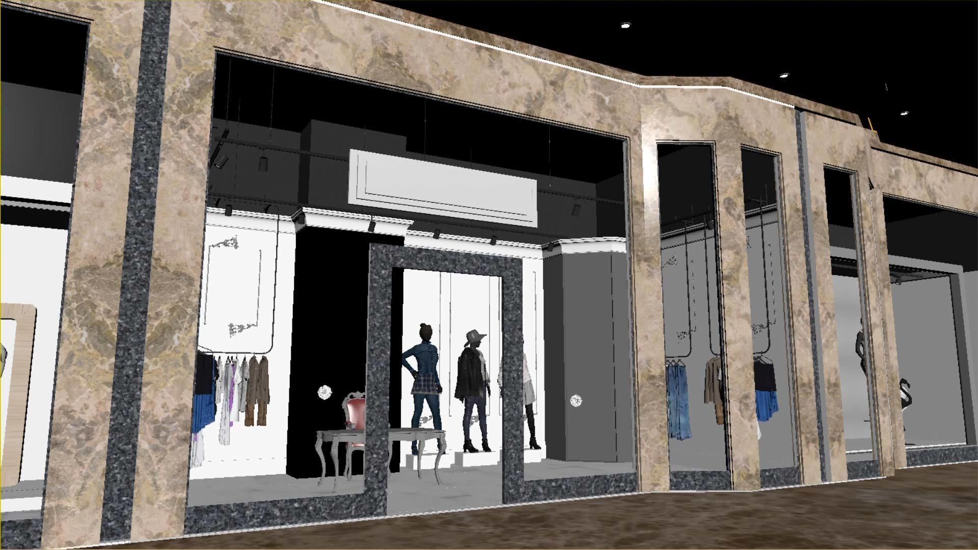 Boutique - Girls and women clothing store 3D model_14