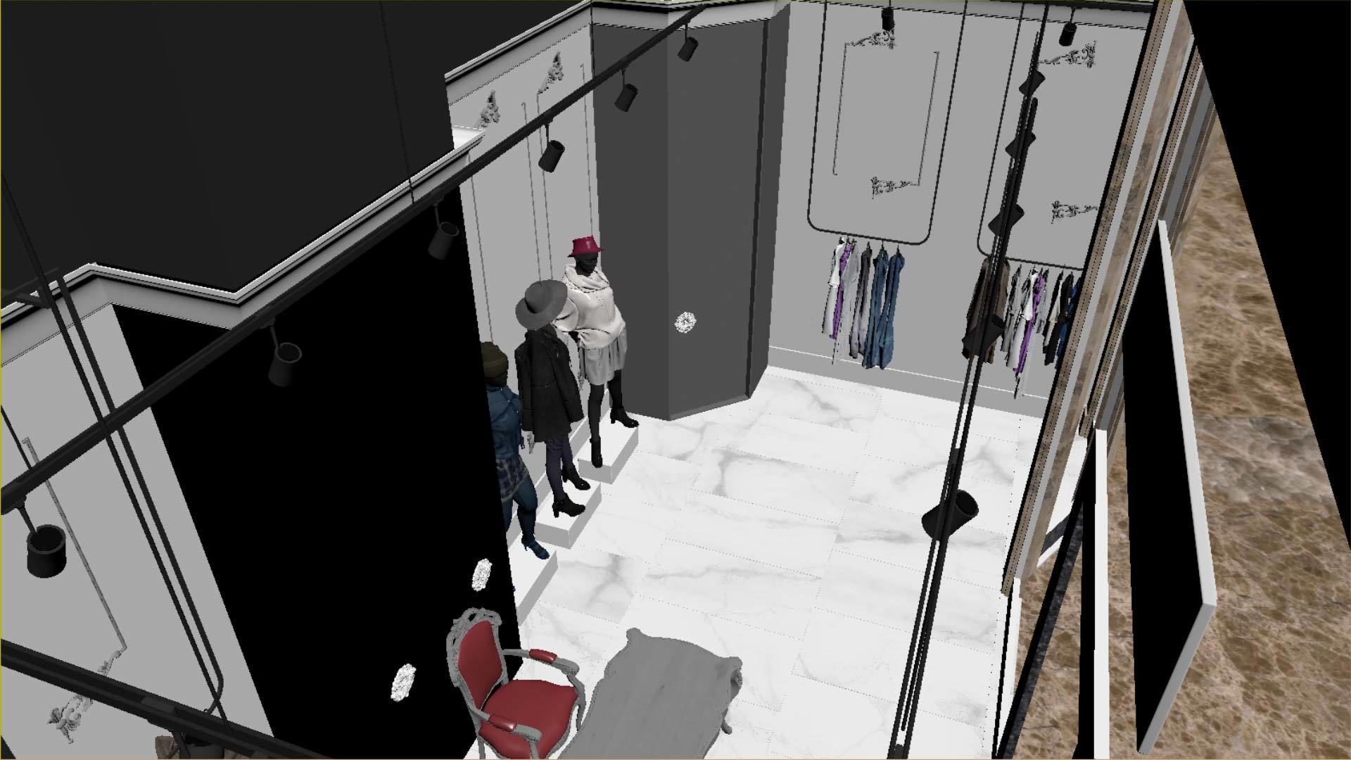 Boutique - Girls and women clothing store 3D model_17