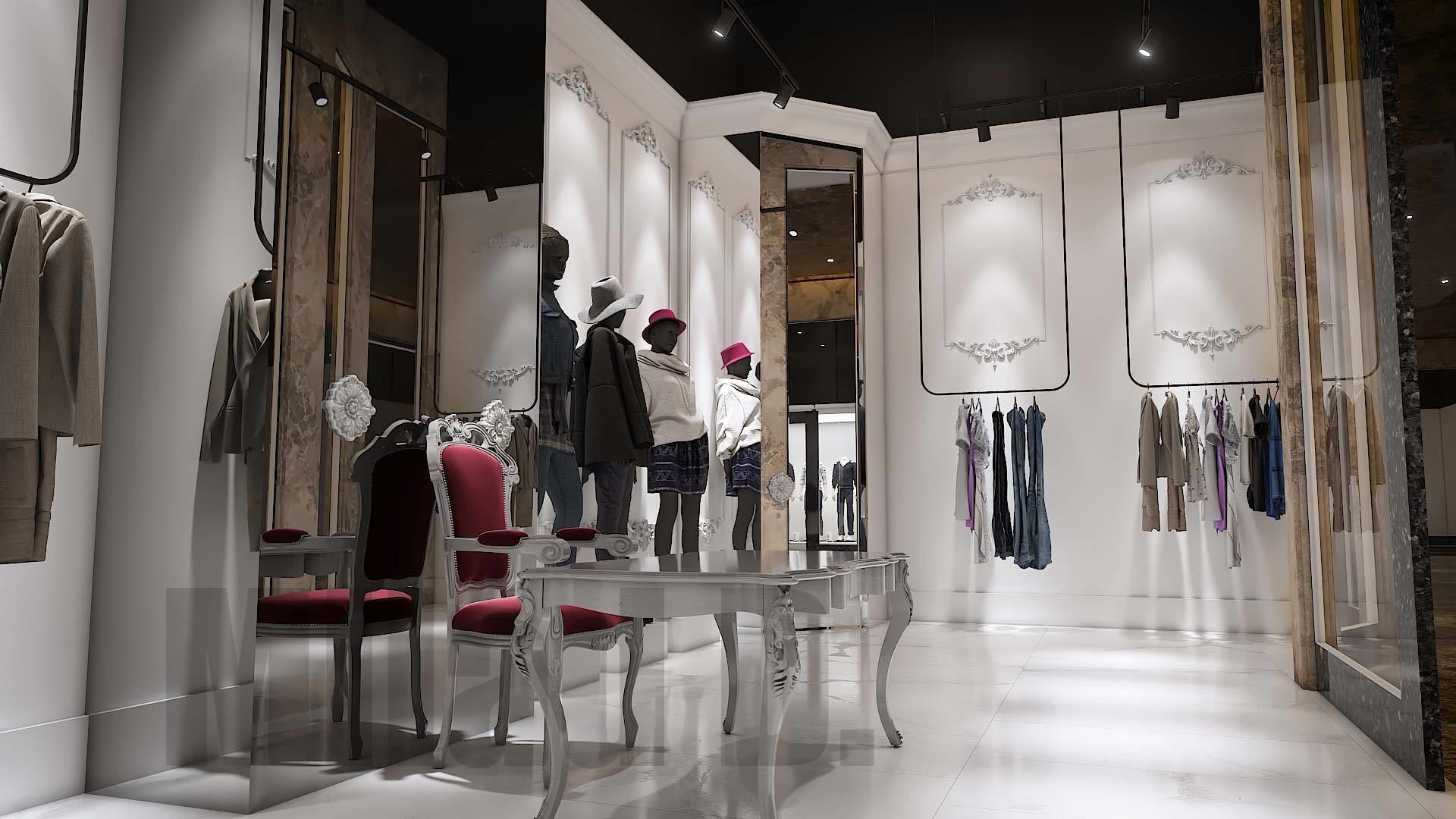 Boutique - Girls and women clothing store 3D model_7