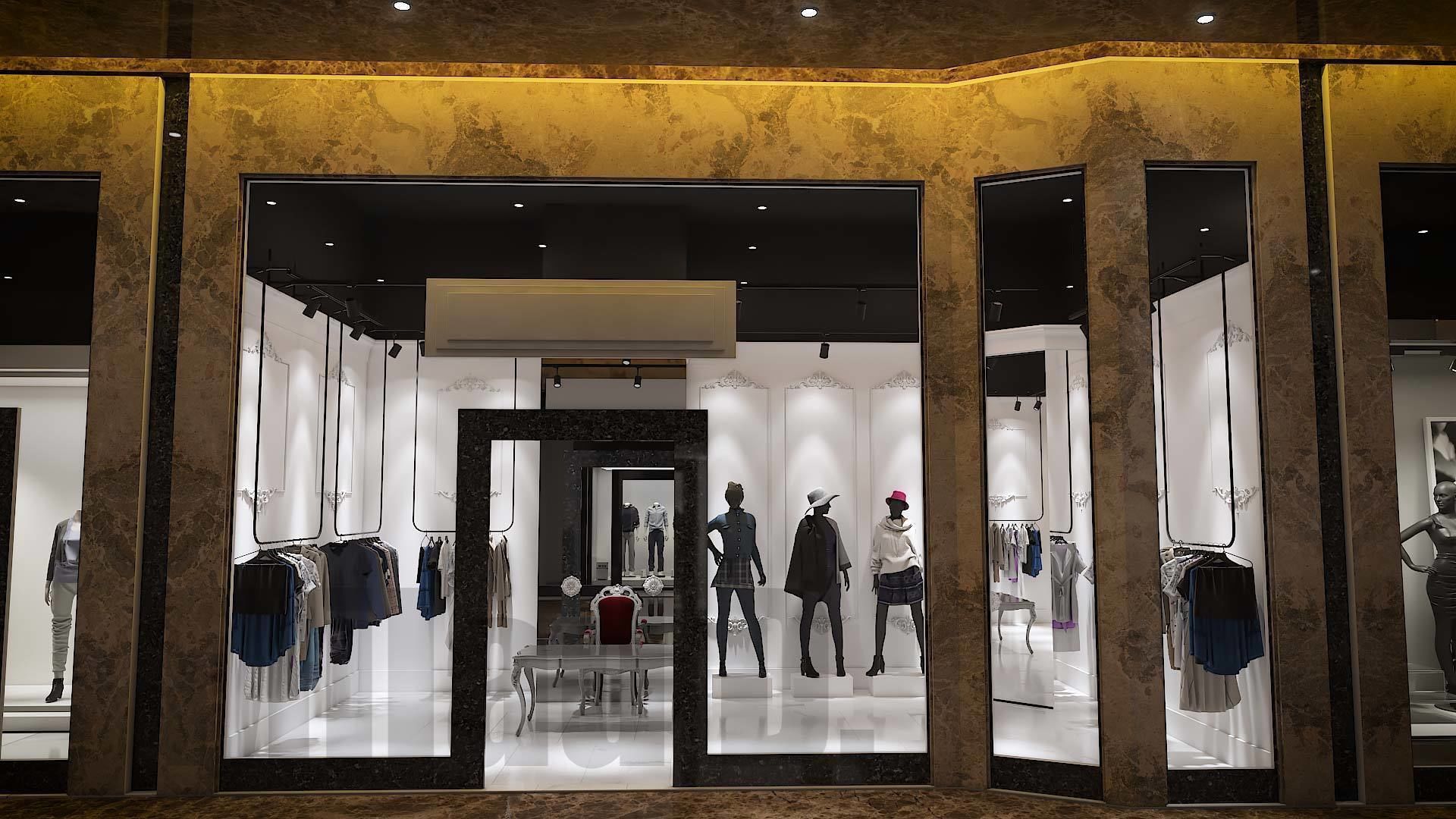 Boutique - Girls and women clothing store 3D model_1