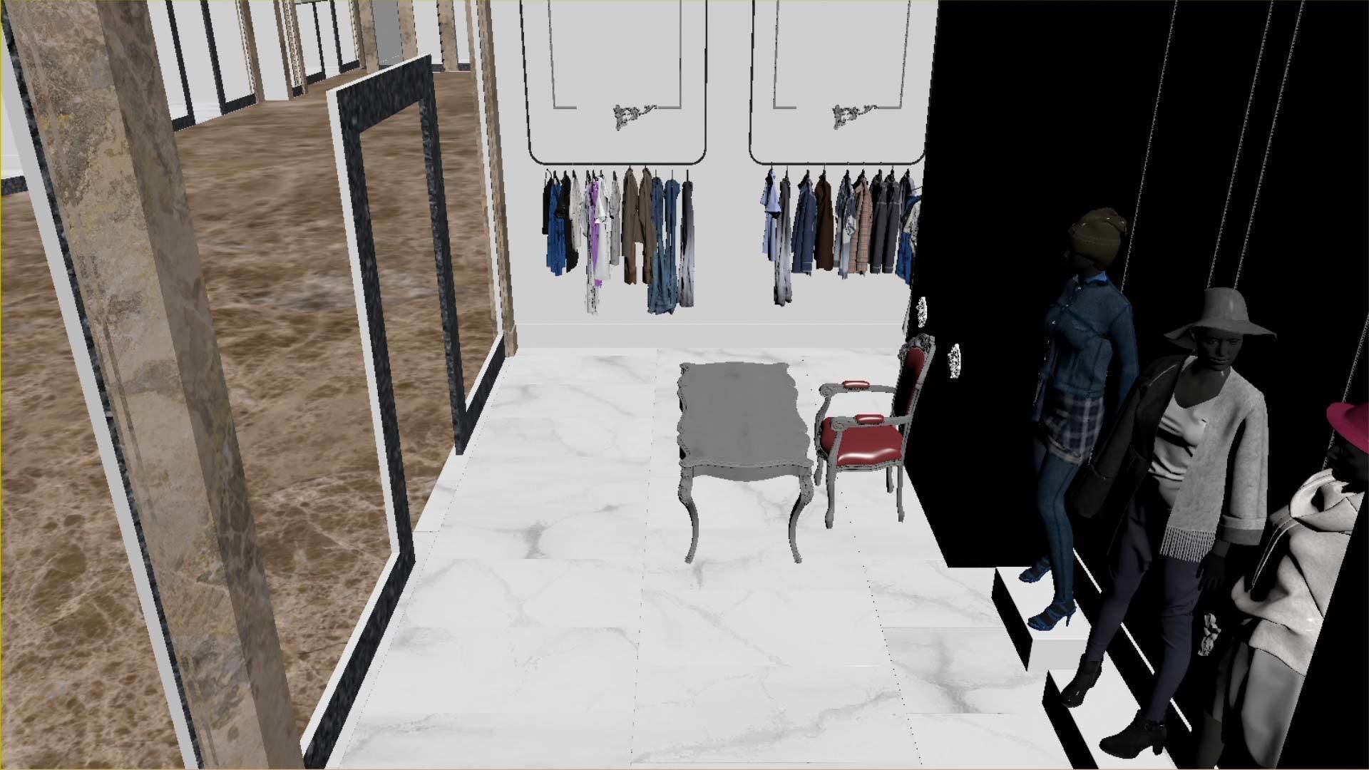 Boutique - Girls and women clothing store 3D model_16