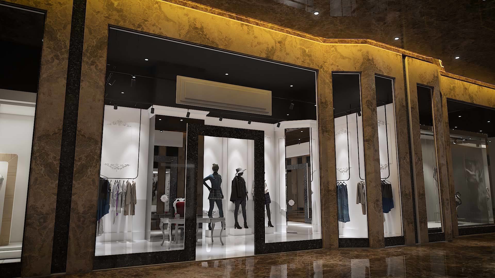 Boutique - Girls and women clothing store 3D model_2