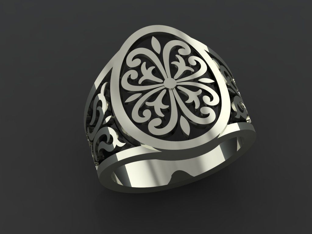 M14- Diamond ring 3D print model_4