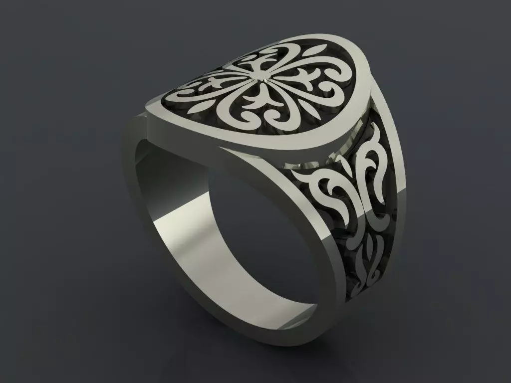 M14- Diamond ring 3D print model_0