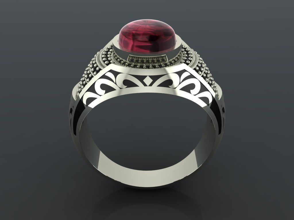 M15- Diamond ring 3D print model_2