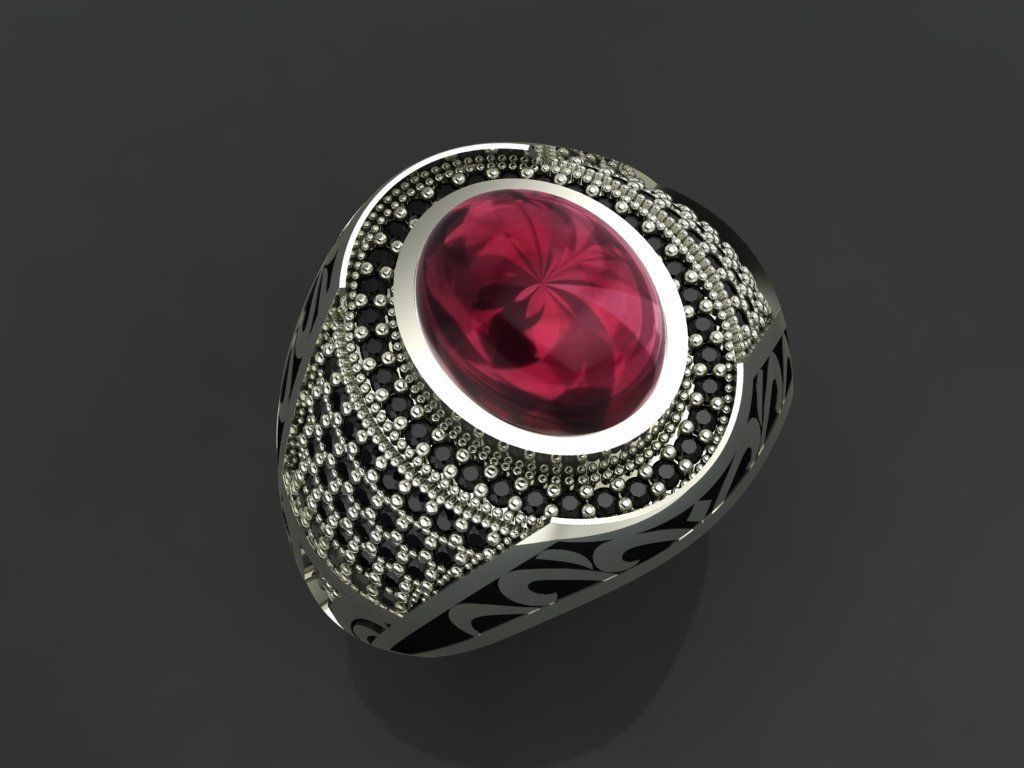 M15- Diamond ring 3D print model_4