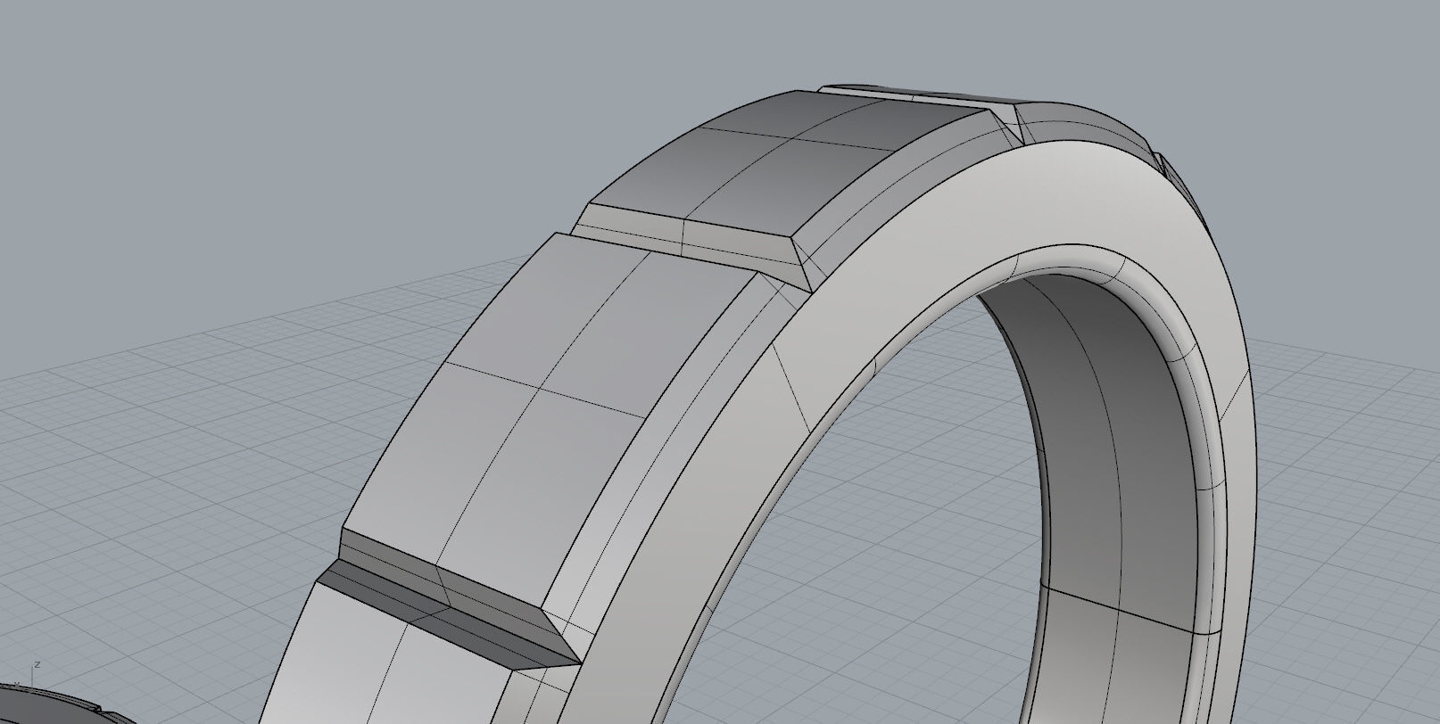 Wedding Ring cutted 3D print model_4