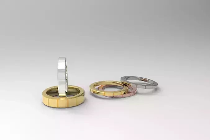 Wedding Ring cutted 3D print model