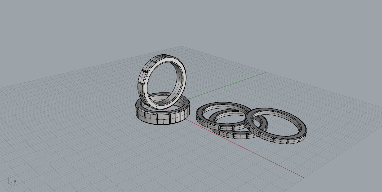 Wedding Ring cutted 3D print model_2