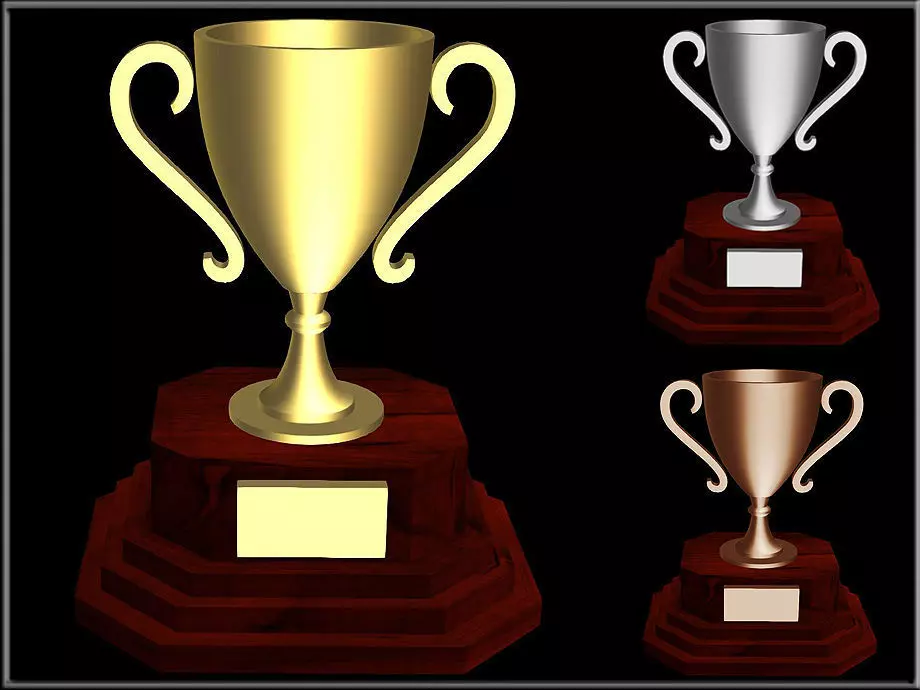 Trophy Cup Low-poly 3D model