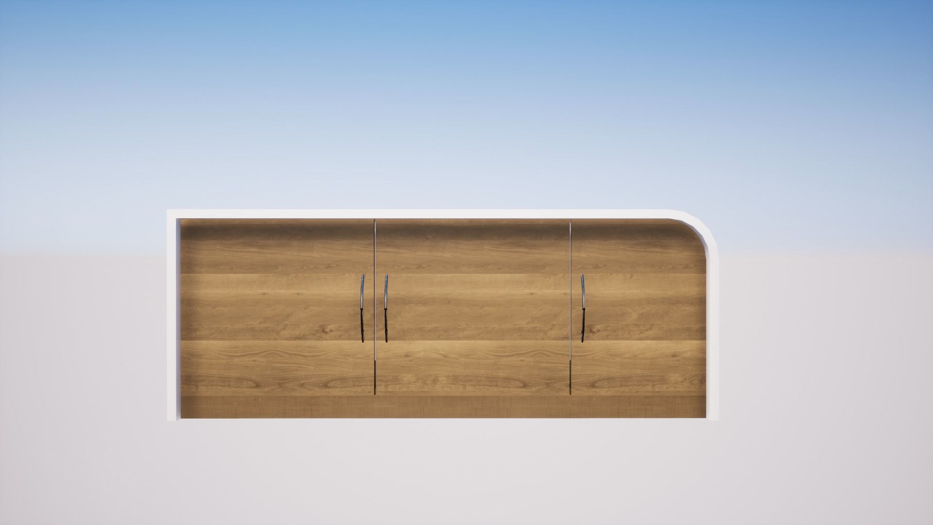 Wardrobe-02 cabinet with doors and drawers Low-poly 3D model_1