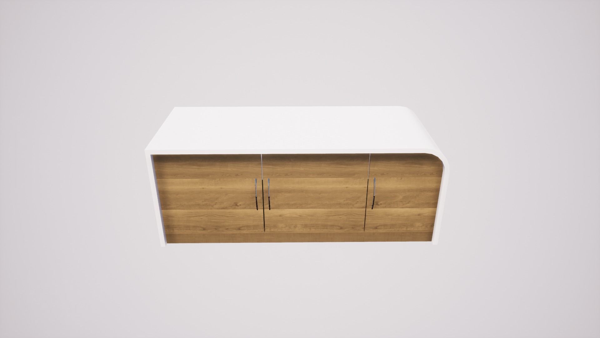 Wardrobe-02 cabinet with doors and drawers Low-poly 3D model_5