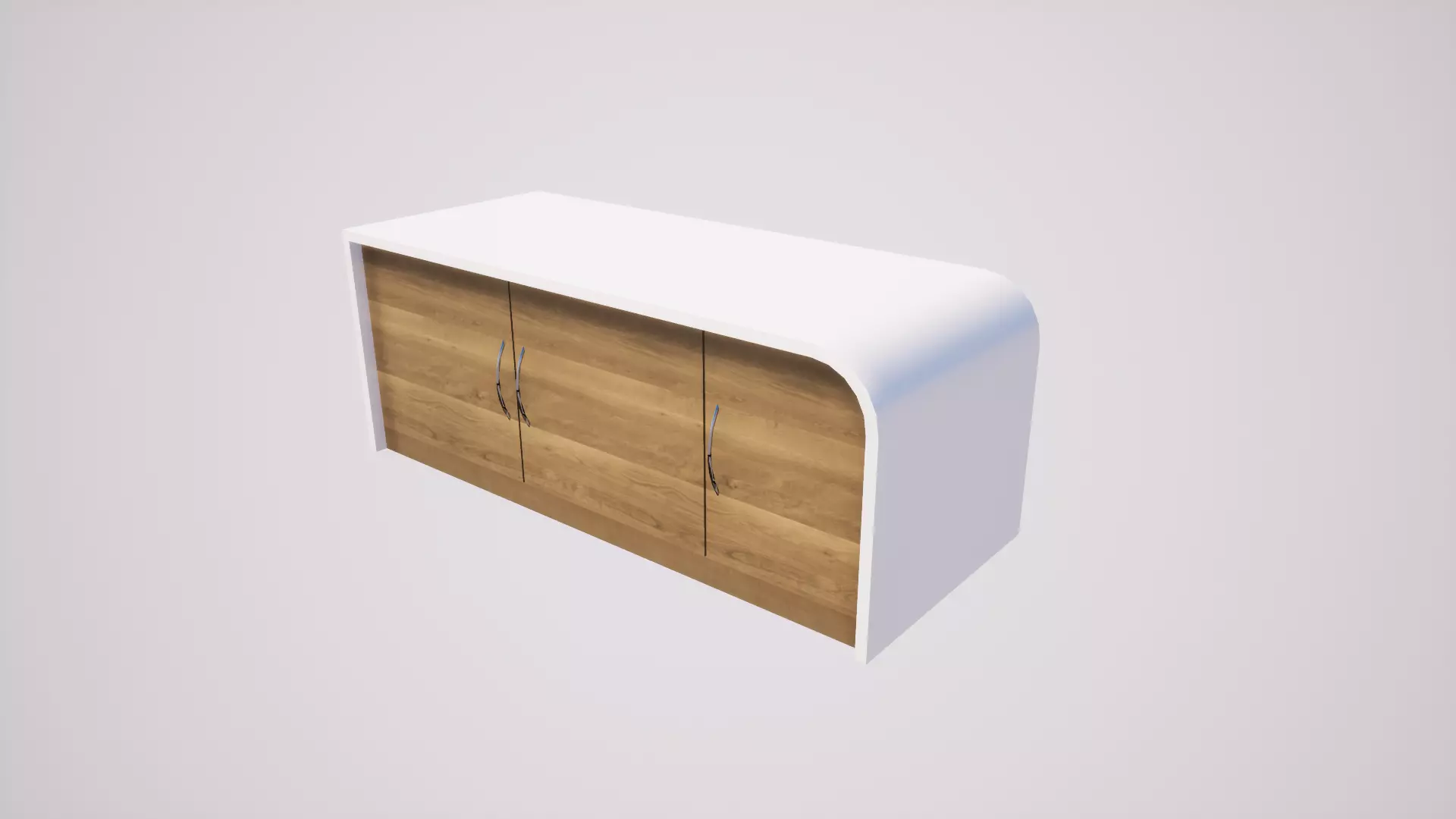 Wardrobe-02 cabinet with doors and drawers Low-poly 3D model_0