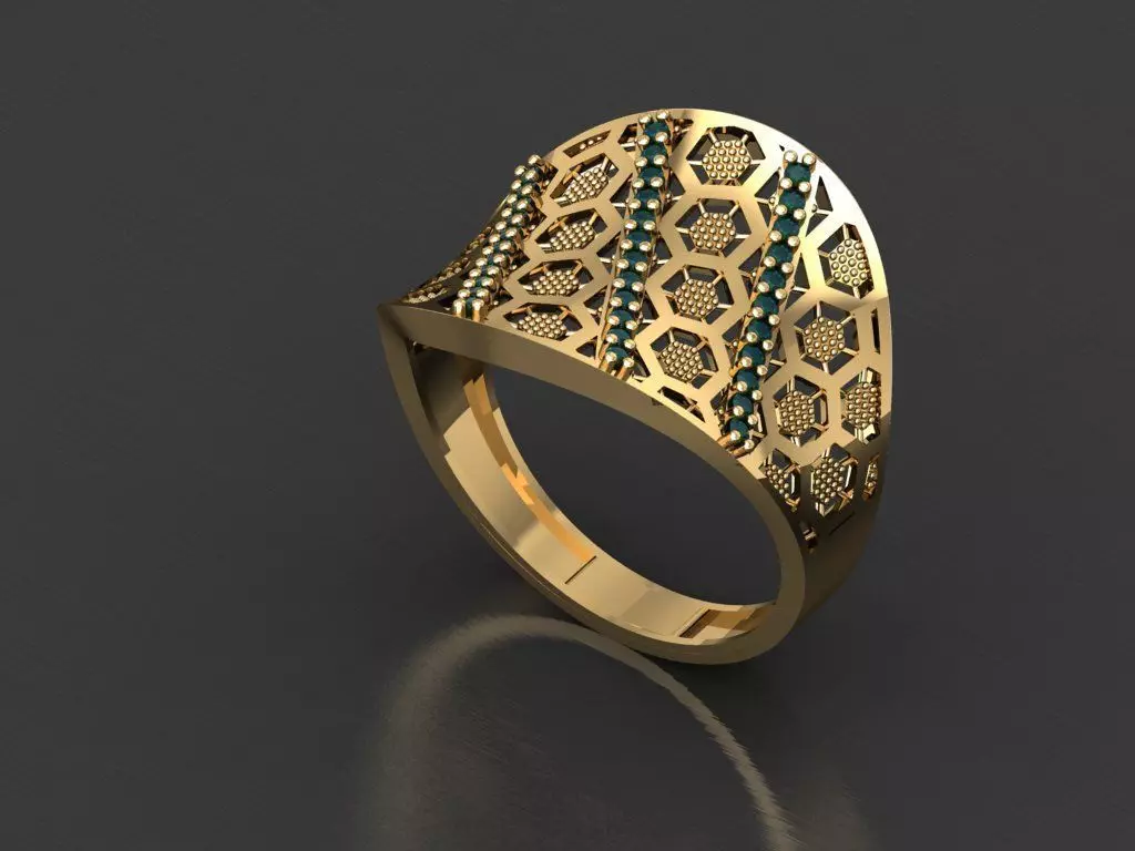 P2- Diamond ring 3D print model_0