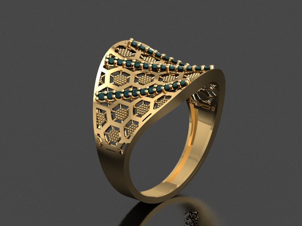 P2- Diamond ring 3D print model_4