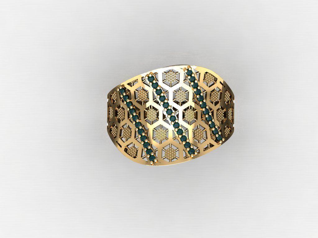 P2- Diamond ring 3D print model_1