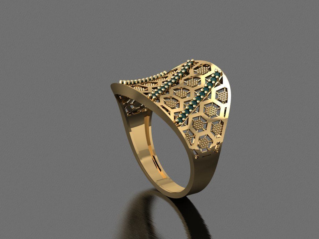 P2- Diamond ring 3D print model_3