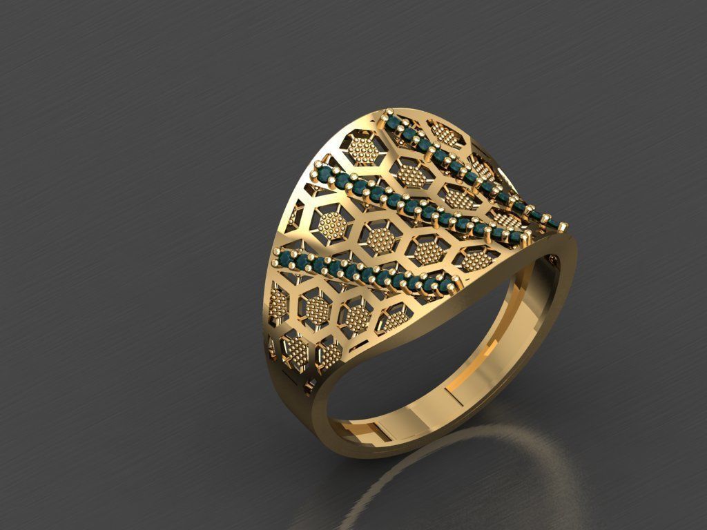 P2- Diamond ring 3D print model_2