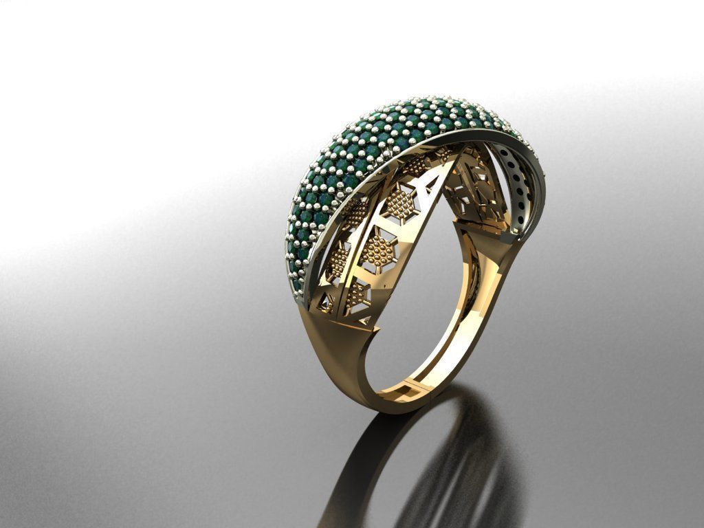 P3- Diamond ring 3D print model_3